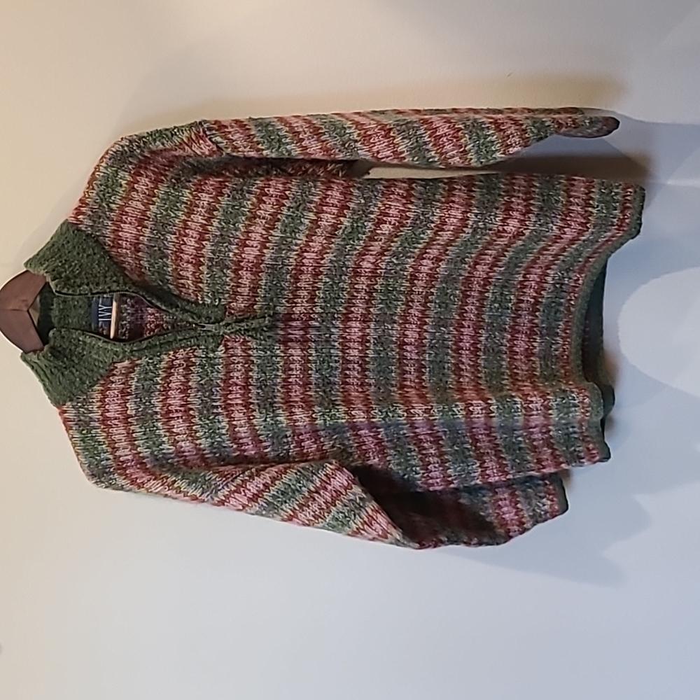 Like new! IVY Mohair & Wool Sweater size M/Medium  in pinks, green, & blue